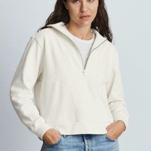 Everlane Track Half-Zip French Terry Pullover in Canvas (Sold-Out Color), Size S